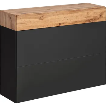 Policová skříň Skříňka s šuplíkem IRA - dub wotan / černá