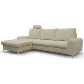 Sedací souprava Rohová sedačka s úložným prostorem ESTENVAN - béžová, levý roh