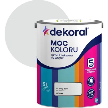 barva na zeď Dekoral latexová Barva na stěny 5 l Biały Dom mat