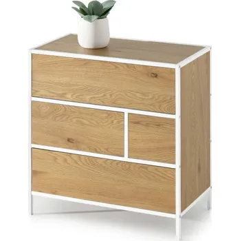 Komoda Úzká šuplíková komoda MAIRA - dub / bílá