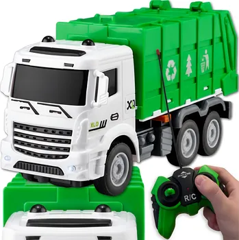 autíčko VELKÝ POPELÁŘSKÝ VŮZ NA DÁLKOVÉ OVLÁDÁNÍ, AUTO S VÝSYPKOU, POPELNICE, RC MODEL