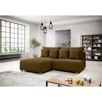 Sedací souprava Malá sedací souprava ROSIANA - tmavě hnědá, levý roh