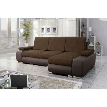 Sedací souprava Sedací souprava s úložným prostorem XAVERA - tmavě hnědá / čokoládová