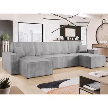 Sedací souprava Rozkládací sedací souprava do U MILICAN - světlá šedá