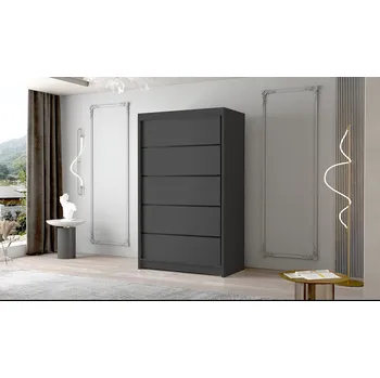 Šatní skříň Dvoudveřová šatní skříň NICA - šířka 120 cm, černá