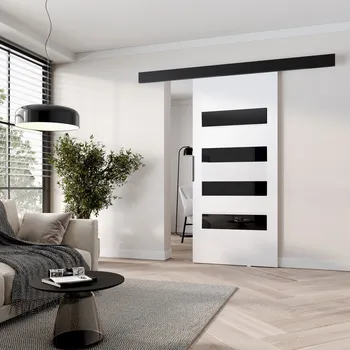 Interiérové dveře Interiérové posuvné dveře BARRET 16 - 96 cm, bílé / černé