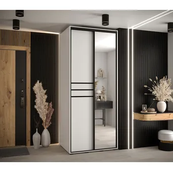 Šatní skříň Šatní skříň ASIRI 11 - 120/60 cm, bílá / černá