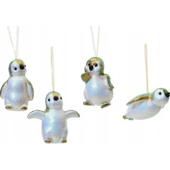 Vánoční ozdoba Vánoční Koule ozdoba vánoční ozdoba 8,6 cm Tučňák lakovaný ozdoba