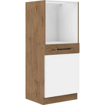Kuchyňská skříňka Kuchyňská skříňka na vestavnou troubu 60 cm ZHILAN 1 - dub lancelot / lesklá bílá