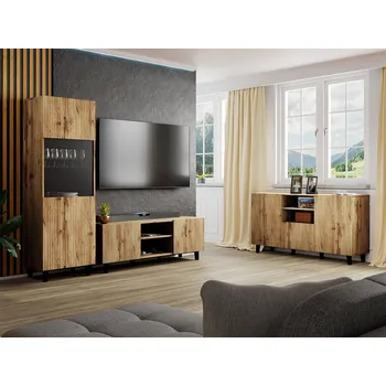 Obývací stěna VENETI HAER 1 dub wotan / černý