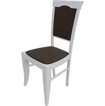 Jídelní židle Čalouněná jídelní židle MOVILE 1 - bílá / tmavá hnědá 1