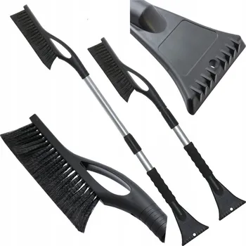 Autoškrabka Hliníková teleskopická škrabka na okna s kartáčem na odklízení sněhu z auta 72-96 cm