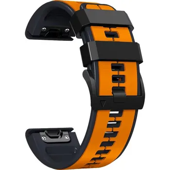 Řemínek na hodinky Silikonový řemínek Ricardo 22mm (pro Garmin Fenix 8/7/6 (47mm), Epix 2 aj.), oranžový, QuickFit
