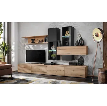 Obývací stěna Obývací stěna SAMBUCA - dub evoke / černá