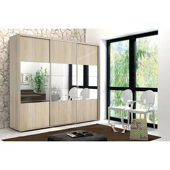 Šatní skříň Třídveřová šatní skříň 250/215 LUCA - dub sonoma