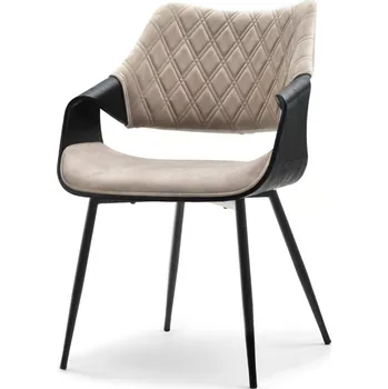 Jídelní židle Designová jídelní židle NENET - černá / béžová