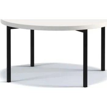 Konferenční stolek Kulatý konferenční stolek VILEM 2 - bílý lesk