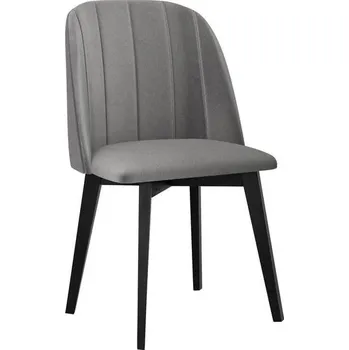 Jídelní židle Čalouněná jídelní židle AFTON 3 - černá / světlá šedá