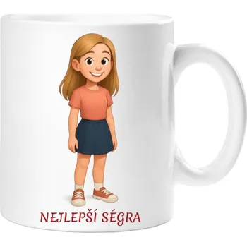 Dárkový hrnek pro ségru - Hrneček nejlepší ségra - 330 ml