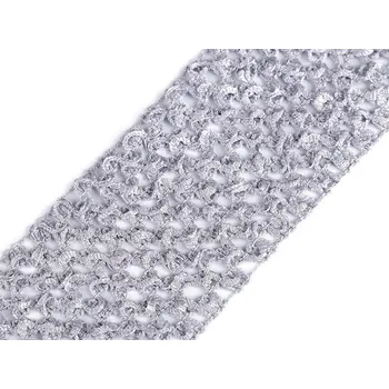 Síťovaná pruženka šíře 70 mm pro výrobu tutu sukýnek, střední, 11 šedá nejsvětlejší