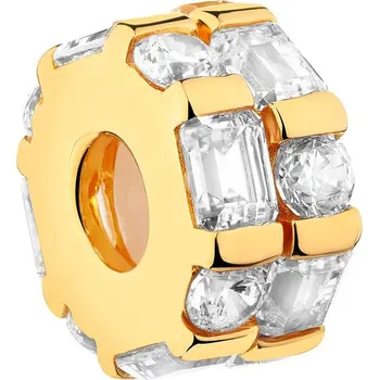 Přívěsek Pozlacený stříbrný přívěsek Beads - zarážka - se zirkony - AP542-5789