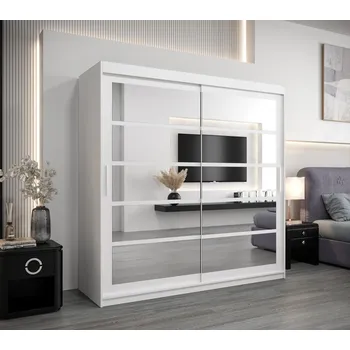 Šatní skříň Šatní skříň JOHANA - šířka 200 cm, bílá