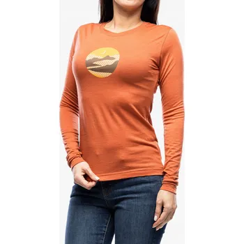 Sensor Merino Active Triglav dámské funkční triko s dlouhým rukávem terakota XL