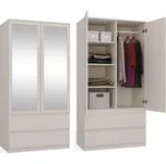 Šatní skříň do předsíně 90 cm se zrcadlem TAAVI - kašmír