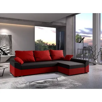 Sedací souprava Rohová sedací souprava DAGMAR - černá / červená
