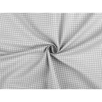 Bavlněná látka / plátno mini káro, střední, 3 (42) šedá