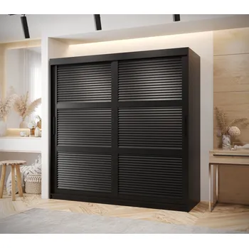 Šatní skříň Šatní skříň MATILDA 1 - 180 cm, černá / černá