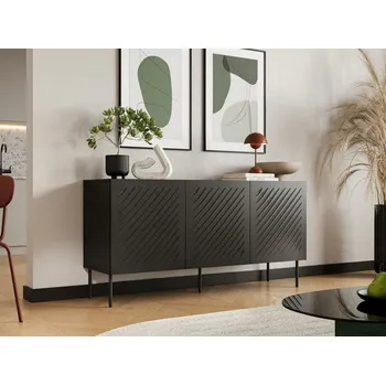 Komoda Komoda s dvířky RECARDI - matná černá