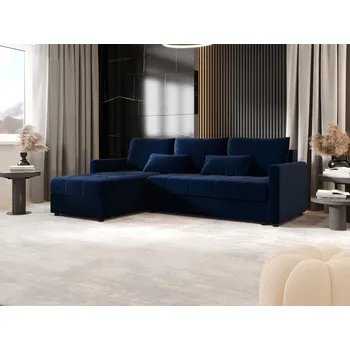 Sedací souprava Rozkládací sedací souprava ADELINDE - tmavě modrá, levý roh