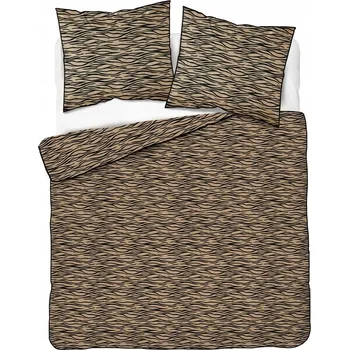 Povlečení Detexpol Povlečení 160x200 z perkálu, elegantní s lemem panterka hnědo-černá
