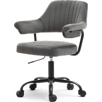 Čalouněná otočná židle ZOHRA - šedá / černá