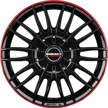 Alu kolo BORBET BORBET CW3 7.5X18 5X130 ET53 78.1 (BLACK GLOSSY RED RING KBA-49823 - 222536) 7,5x18 5x130 ET53.00