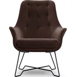 Čalouněné konferenční křeslo GANDER - tmavé hnědé