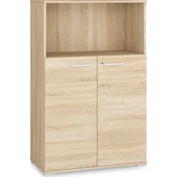 Komoda Komoda s dvířky na klíč JOLIE - světlý dub sonoma