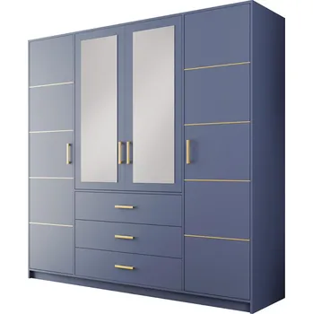 Šatní skříň Vysoká šatní skříň 196 AGNESA - modrá