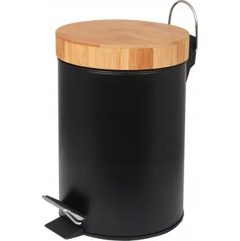 Odpadkový koš Koupelnový kovový koš Yoka Home 3l černý
