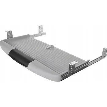 police Výsuvná police pod klávesnici ATM, šedý plast, 55x23x3,7 cm