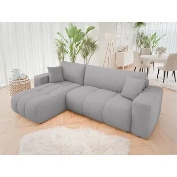 Sedací souprava Rohová rozkládací sedačka ANFIR - světlá šedá