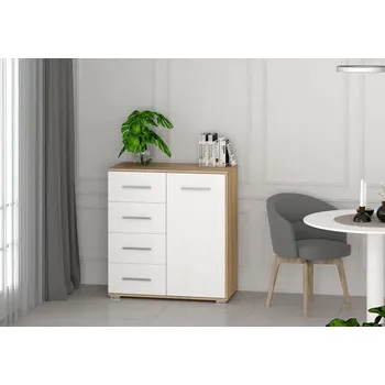 Komoda Praktická komoda ANFISA MINI 1 - dub sonoma / bílá