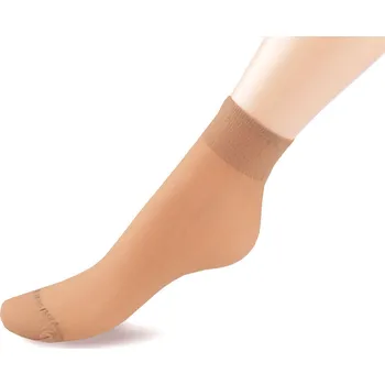 Dámské punčochy Silonové ponožky 20den 2 páry, velké, 1 tělová