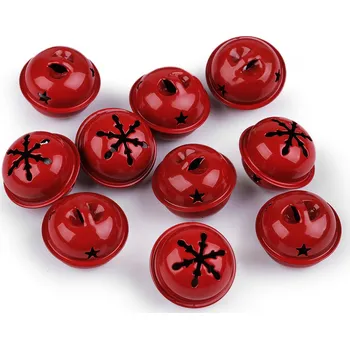 Vánoční dekorace Rolničky Ø30 mm, střední, 2 červená