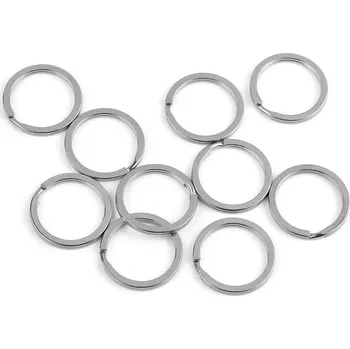 Kroužek na klíče z chirurgické oceli Ø25; 28; 32 mm plochý, střední, 2 (28 mm) nikl