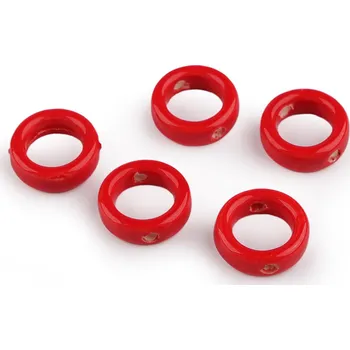 Dětské navlékací korálky Porcelánové korálky / komponenty k výrobě ozdob a přívěsků, velké, 8 červená kolečko