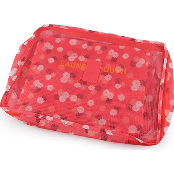 Příslušenství k zavazadlu Sada cestovních organizérů do kufru 6 ks, střední, 1 korálová