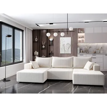 Sedací souprava Rozkládací sedací souprava do U SAFIA - smetanová