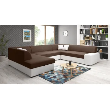 Sedací souprava Sedací souprava do U VALTRUDA - bílá / hnědá